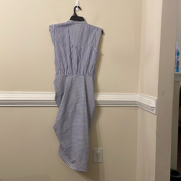 Veronica Beard Striped Blue and White Mini Dress - Picture 7 of 7